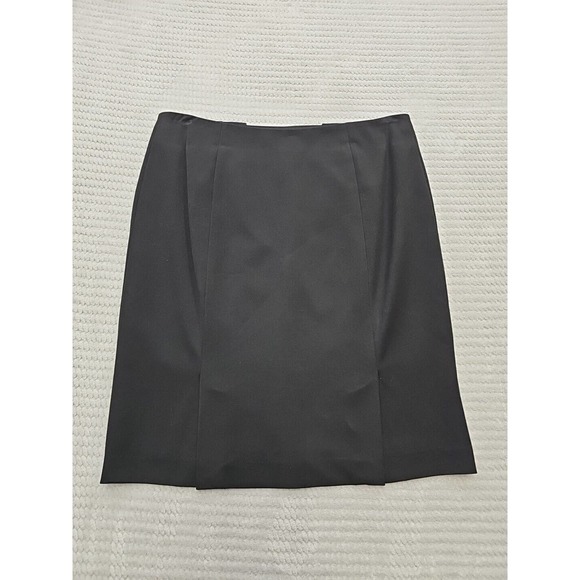 Lauren Ralph Lauren Skirt Womens 10 Petite Black Pencil Skirt Gold Buttons - Picture 5 of 6